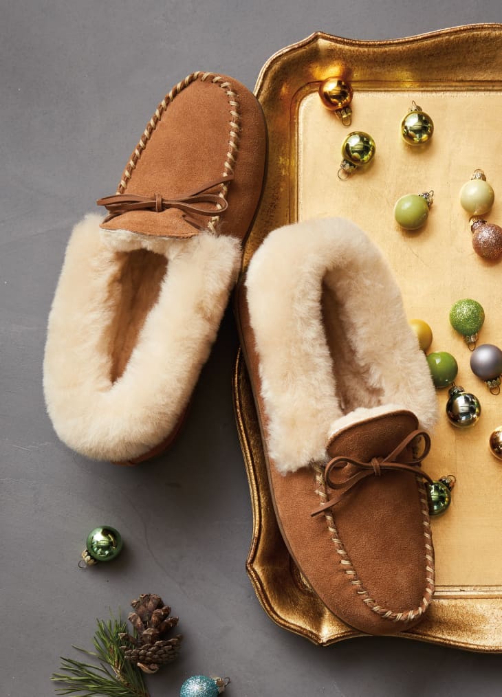 Product Image: Women's Taylor Australian Merino Shearling-Lined Suede Moccasin Slippers