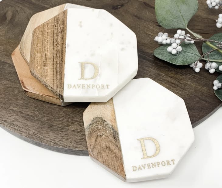 Product Image: LLD Gifts By Lauren Lash Personalized Marble Octagon Coasters