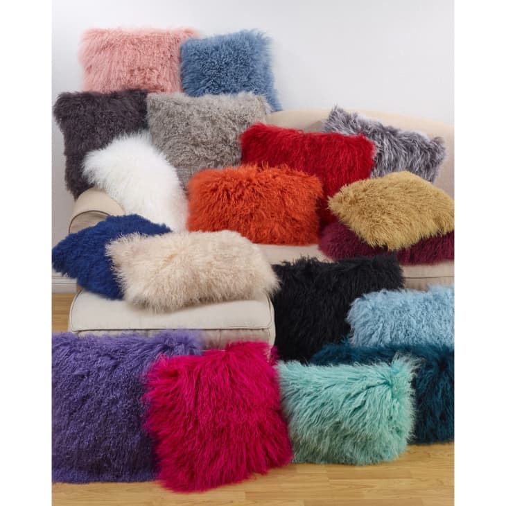 Product Image: Wool Mongolian Lamb Fur Decorative Throw Pillow