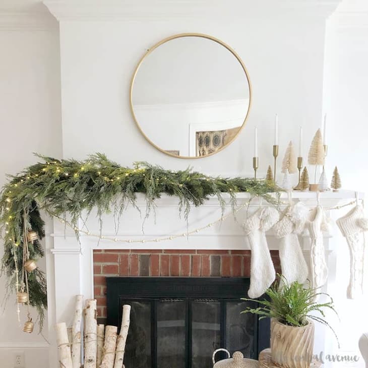 Wreath Over Fireplace