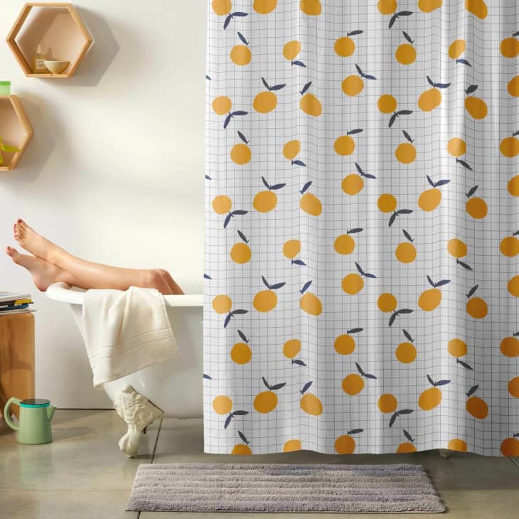 Brooklinen Orange Shower Curtain