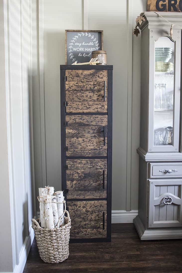 IKEA KALLAX hacked to create rustic farmhouse-style cabinet