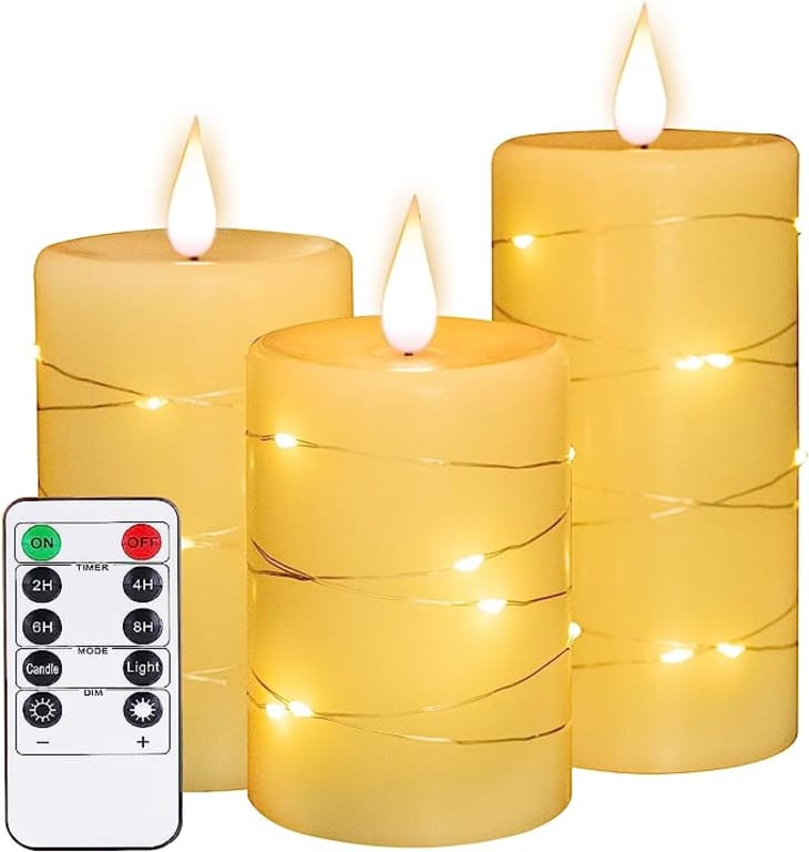 Product Image: Flameless Battery Operated Flickering Candle Set - 3 Pack