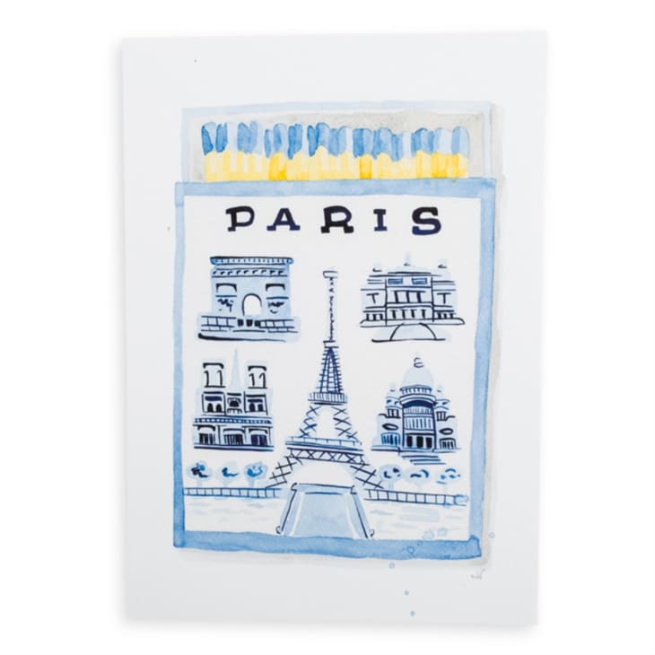 Product Image: Paris Matchbook Watercolor Print, 9" x 12"