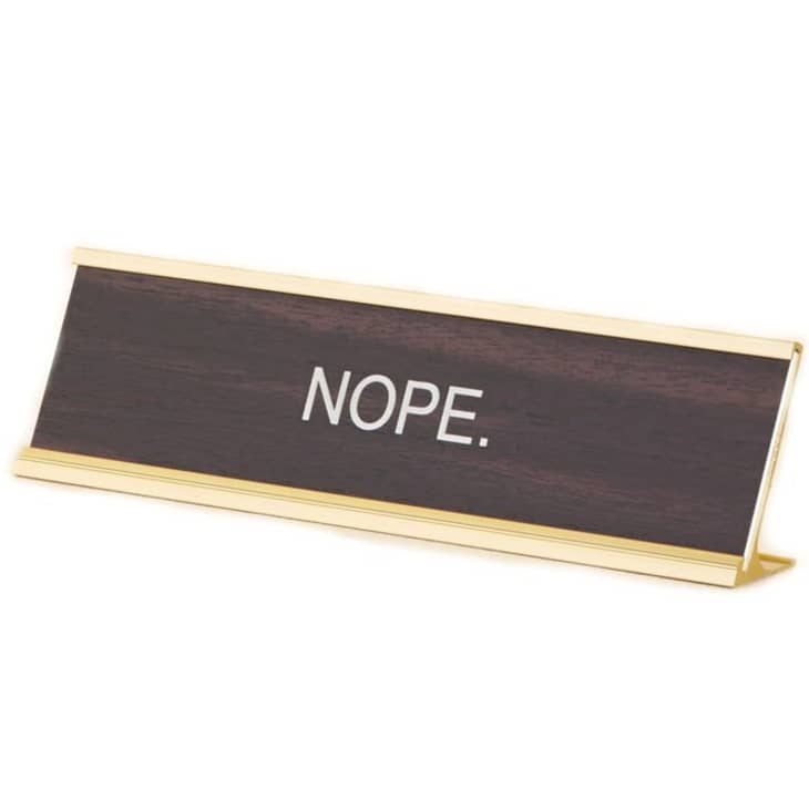 Product Image: "Nope" Funny Office Nameplate