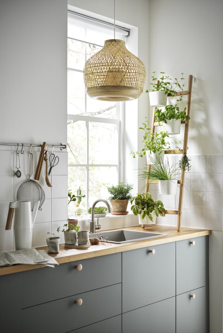 Kitchen sink by window