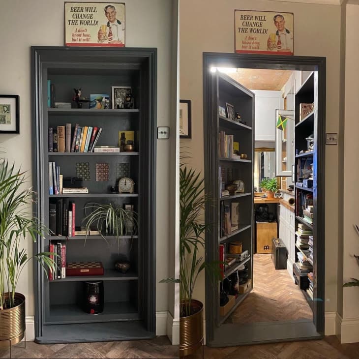 Door disguised as a bookcase