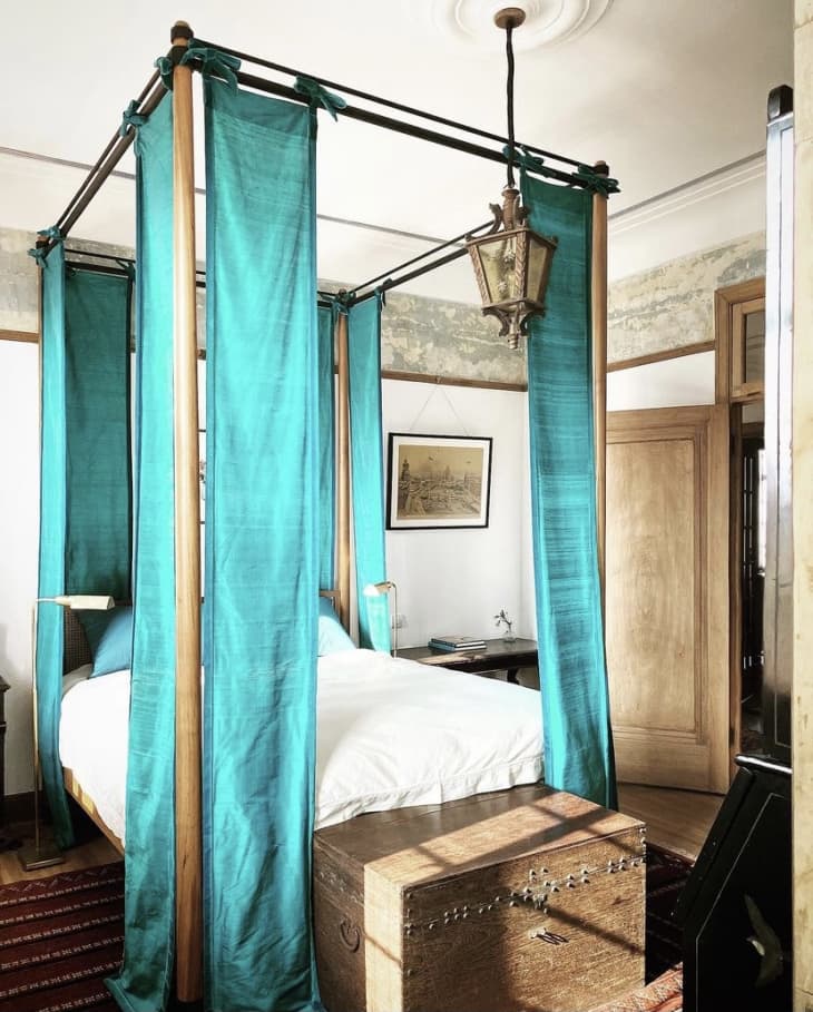 Teal Tied Drapes