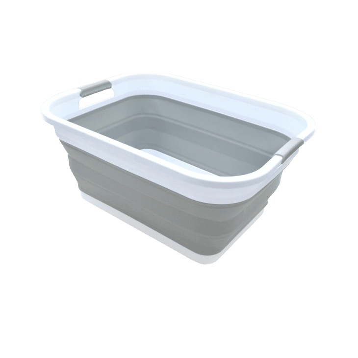 SAMMART Collapsible Plastic Laundry Basket at undefined