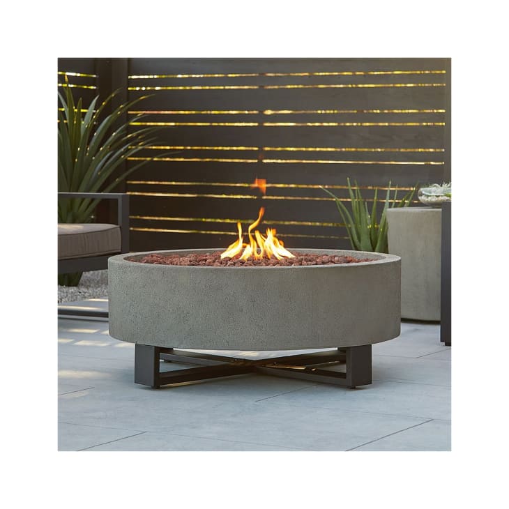 Elmwood 40" Round Concrete Propane Fire Pit at Pottery Barn