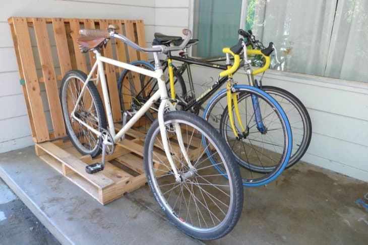 homemade stationary bike stand