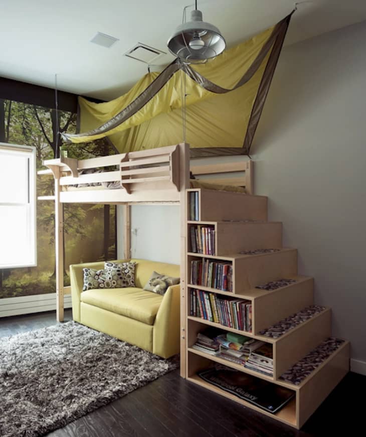 Elevated Loft Bed Hacks Ugrades Apartment Therapy