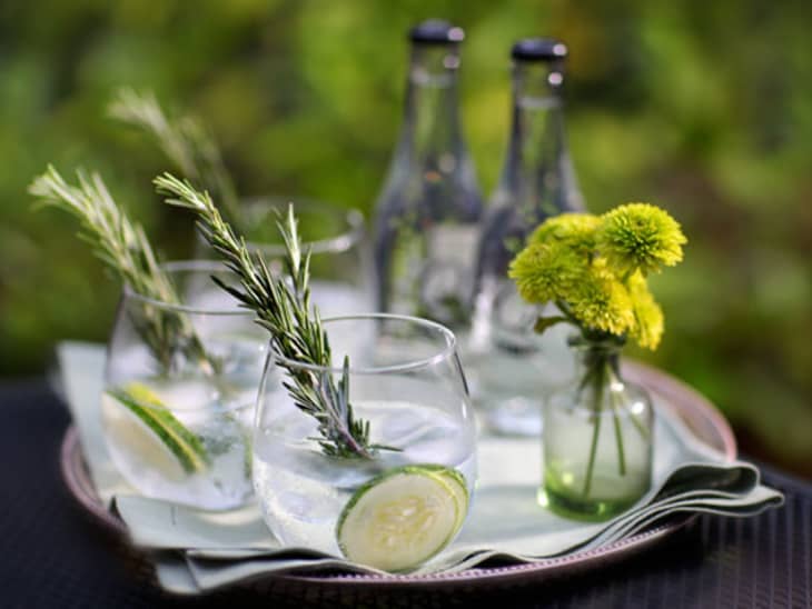 Cucumber-Rosemary Gin and Tonic