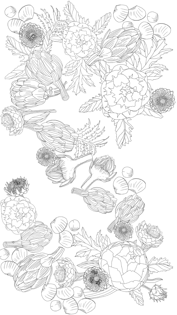 A Printable Adult Coloring Page for Artichoke Lovers   Kitchn