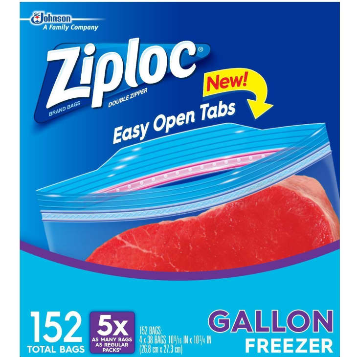 Ziploc Plastic Double Zipper Storage Bags 1 Gallon Clear Box Of 38