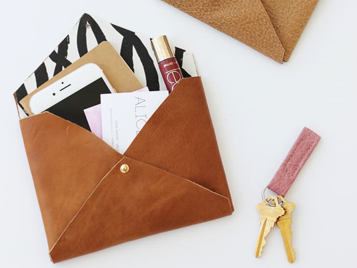Create Your Own Leather Clutch Bag Kit By Love and Salvage