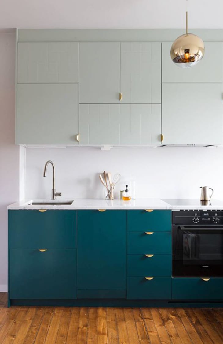 Color Ideas for the Kitchen: Dark Teal Cabinets