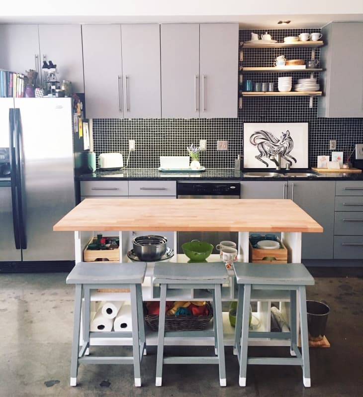 Skådis panel hack for a small kitchen w high ceilings, it keeps the junk  out of sight and tools in reach : r/ikeahacks