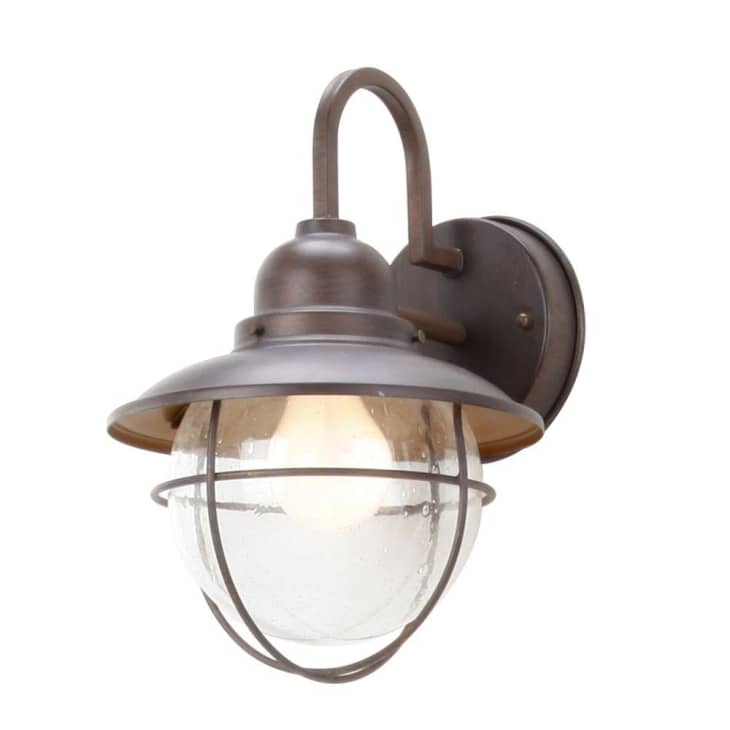 1-Light Brick Patina Outdoor Cottage Wall Lantern Sconce at Home Depot