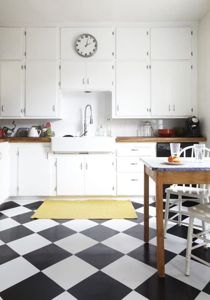 Black And White Checkered Kitchen Floors Design Ideas