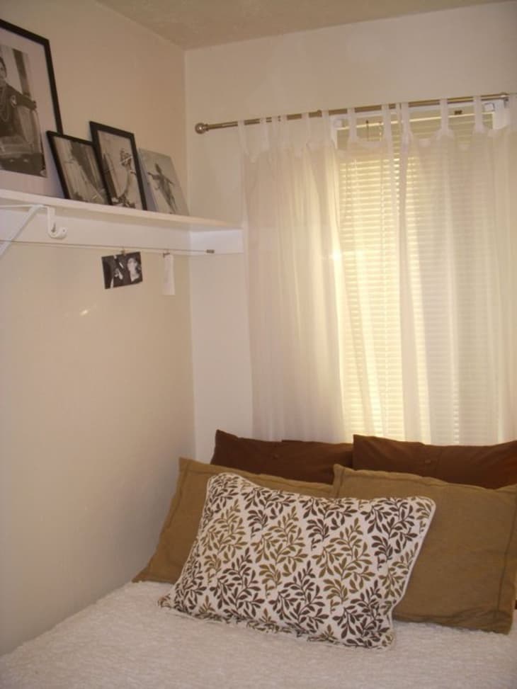 A roomier walk-in closet bedroom with a window, and even has two doors to keep open or closed