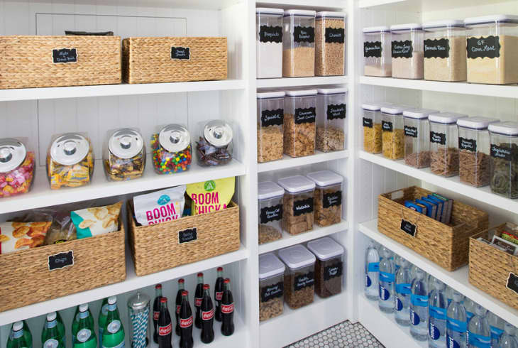 Pantry with Clear Chip Organizers