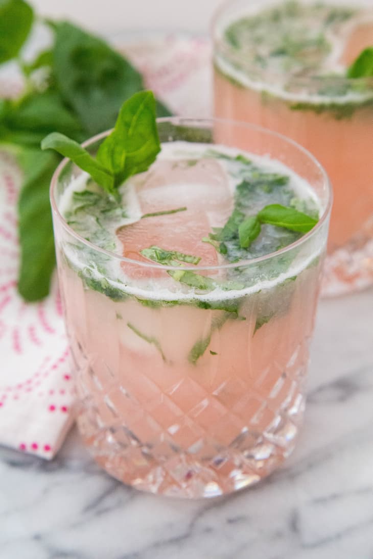 Rhubarb Basil Cocktail