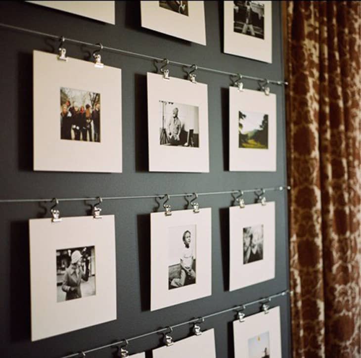 hanging photos without frames