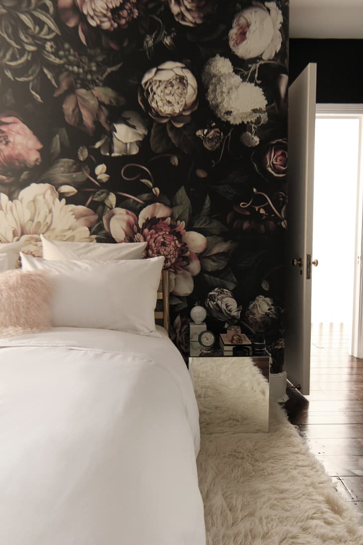 Before and After: Dark Dramatic Floral Wallpaper Makeover | Apartment  Therapy
