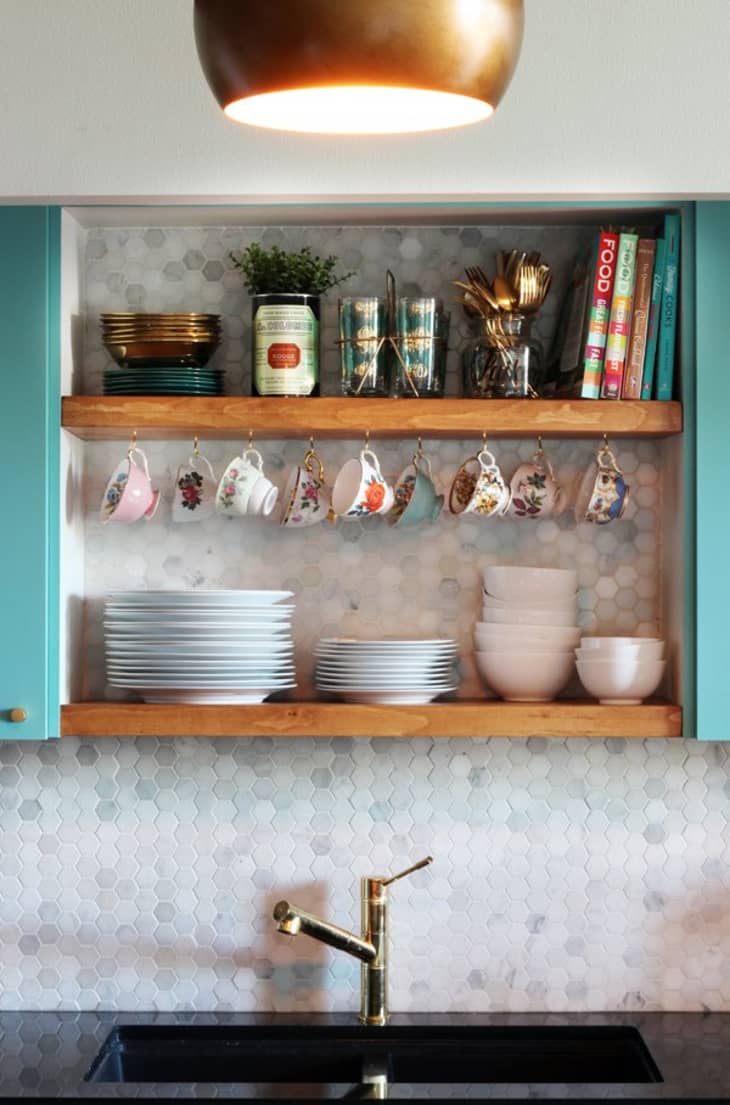 10 Above-The-Sink Shelves That Will Add Storage To A Small Kitchen