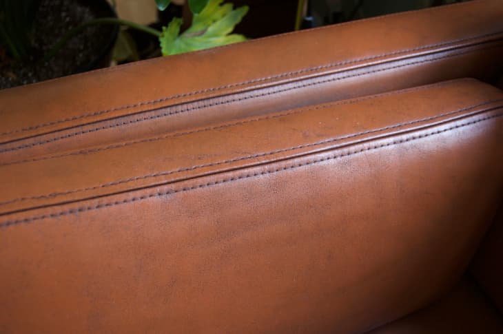 Before & After: DIY Painted Leather Sofa Project