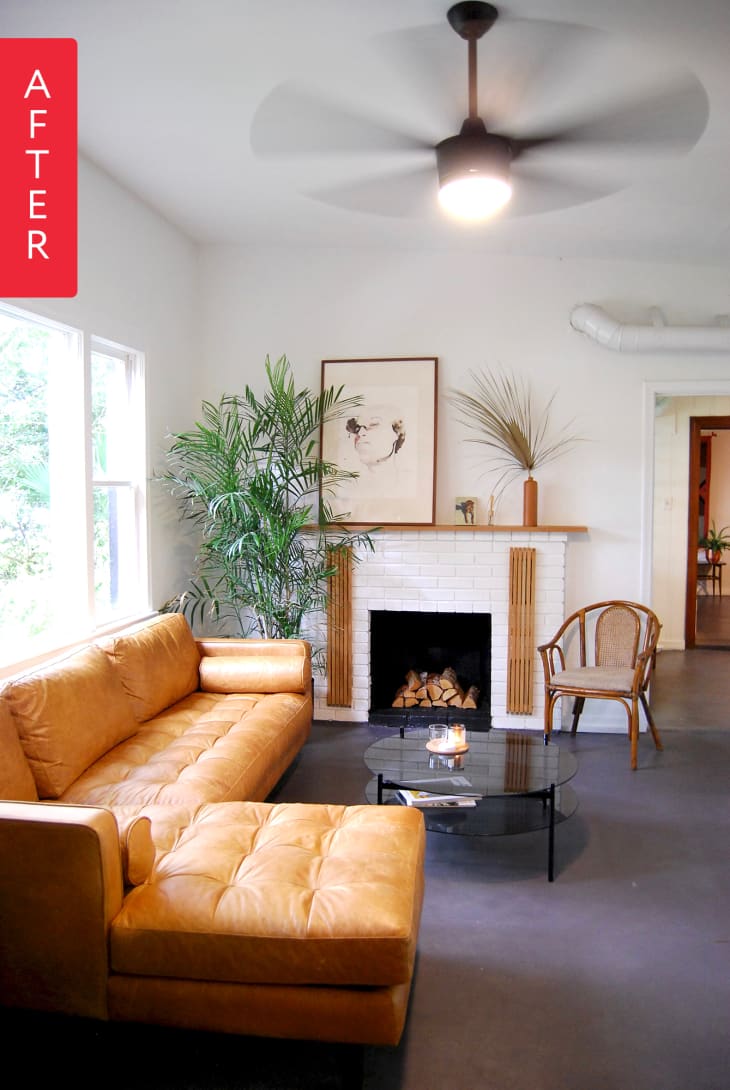 Before & After: Tropical Mid-Century Living Room Redo