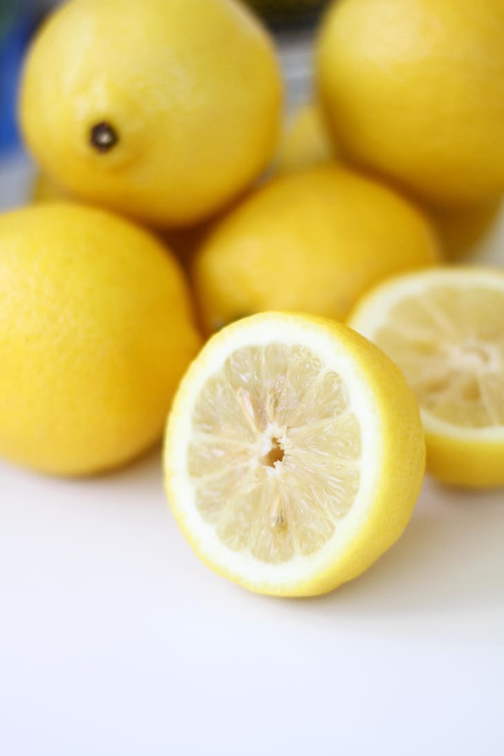 A close-up shot of a sliced lemon