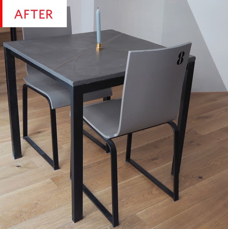 بشكل نموذجي من السهل أن تؤذي مجرد  IKEA Table Hack - DIY Concrete, Brass Rods | Apartment Therapy
