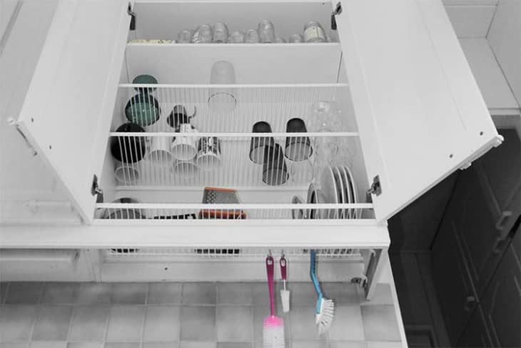 Dish Drying Rack In-cabinet Over Sink. Minimalist Dish Rack 