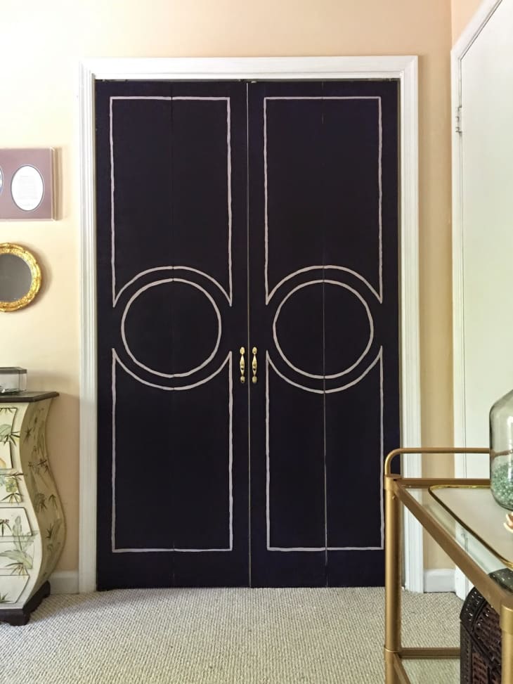 DIY CLOSET DOOR UPGRADE, Double door closet makeover