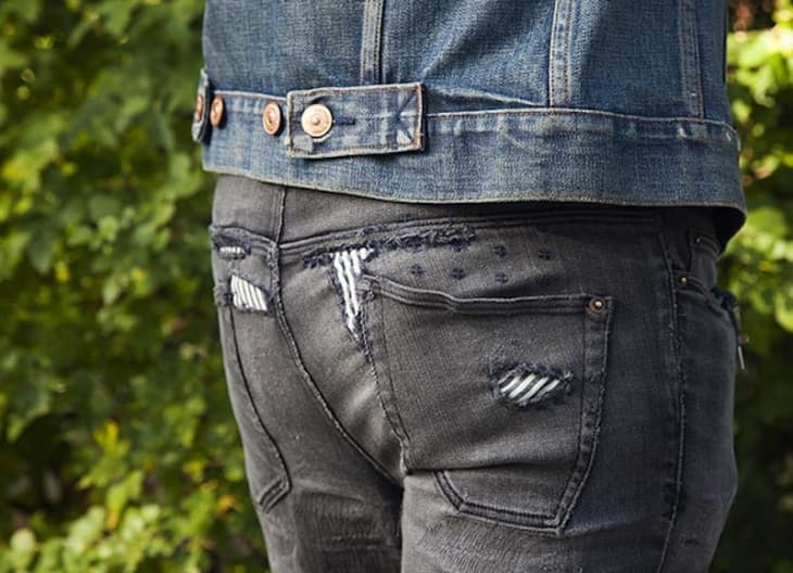 How to patch jeans with a small hole or rip - Adopt Your Clothes