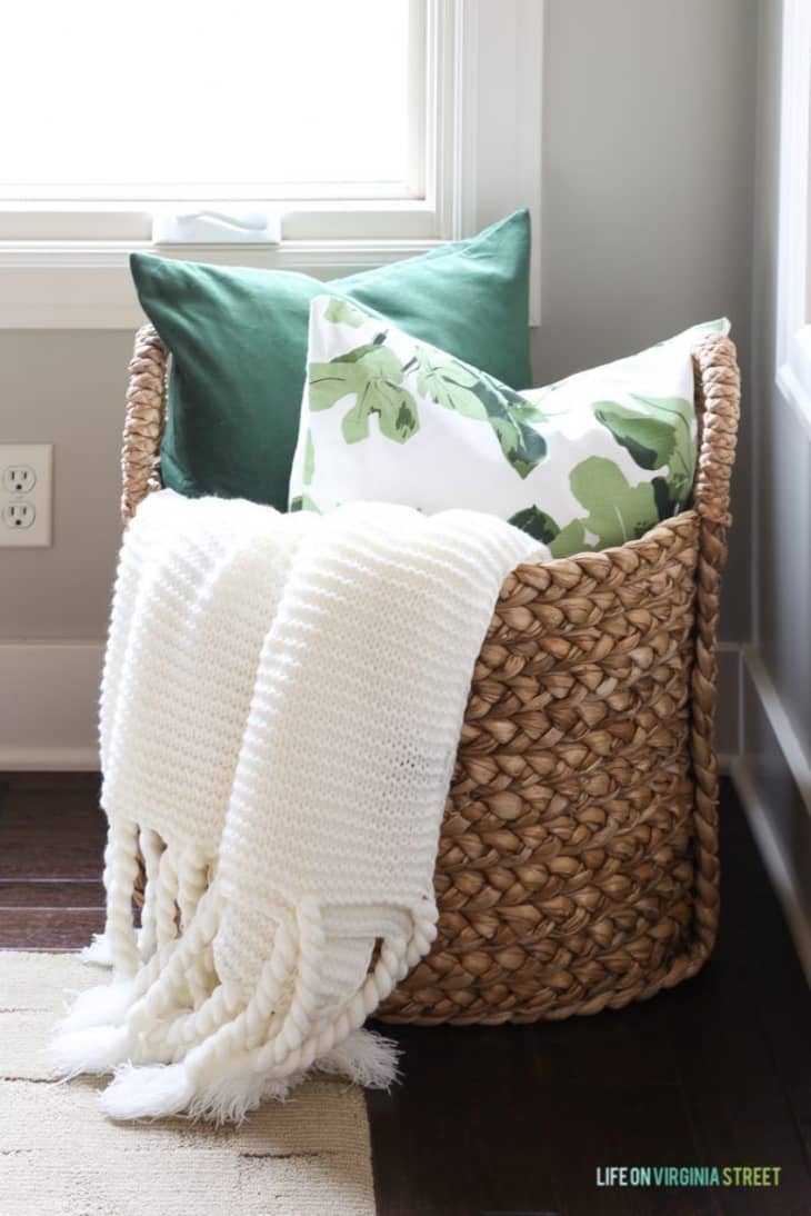 Where to Store Throw Pillows When It's Time for Bed