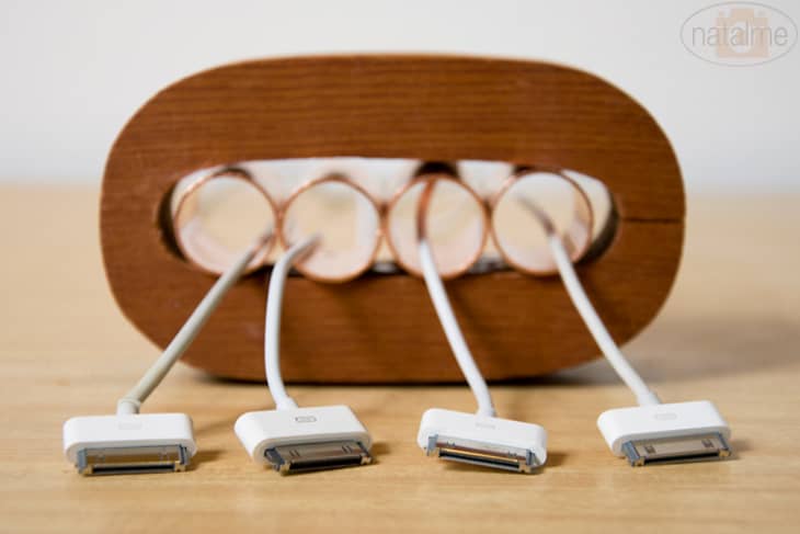 Before After Natalme S Diy 7 Nightstand Cable Organizer Apartment Therapy