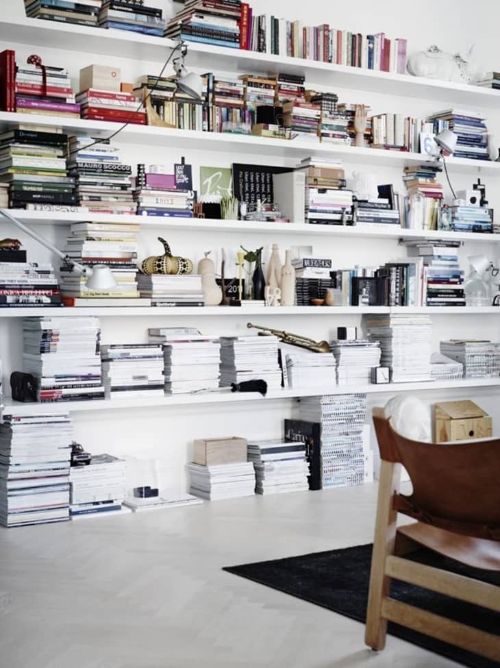 Space Saver: Swap Out Bookcases for Built-in Shelving