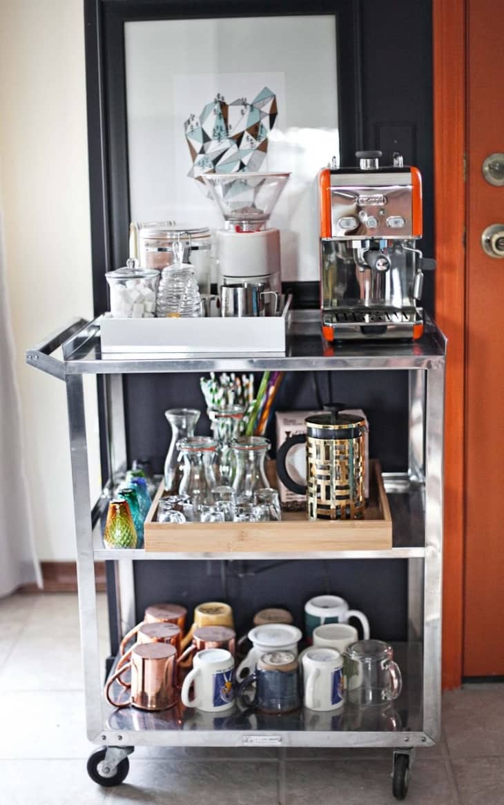 outside bar cart on 7 Other Ways To Use A Bar Cart Apartment Therapy