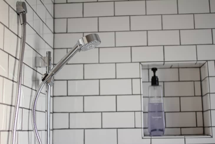 DIY: How to Add (Removable) Walls to Shower Shelves