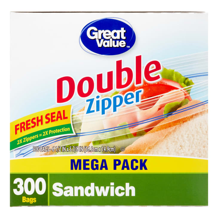 Great Value Fresh Seal Slider Zipper Bags, Gallon Storage, 40 Count