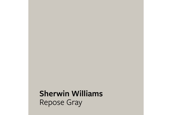 Color swatch of Sherwin Williams Repose Gray