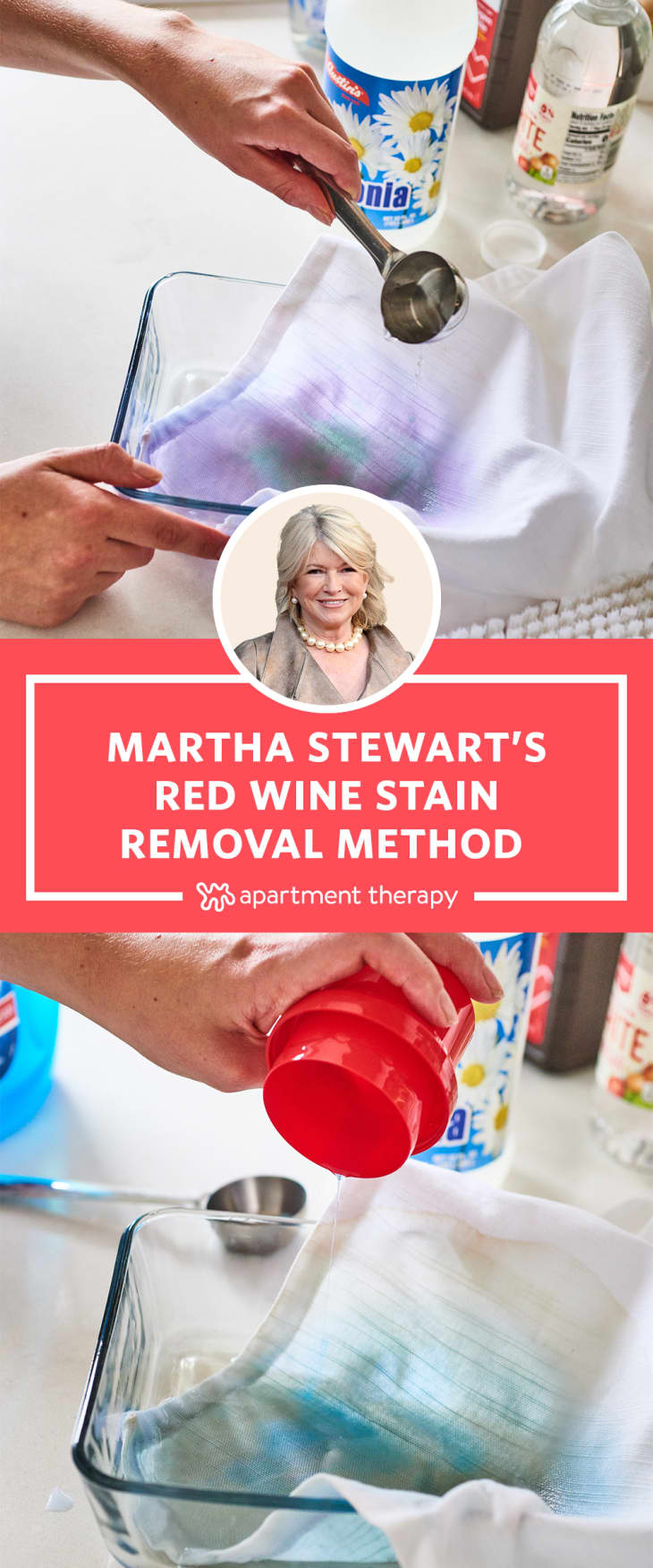 Martha Stewart's Red Wine Stain Removal Method | Therapy