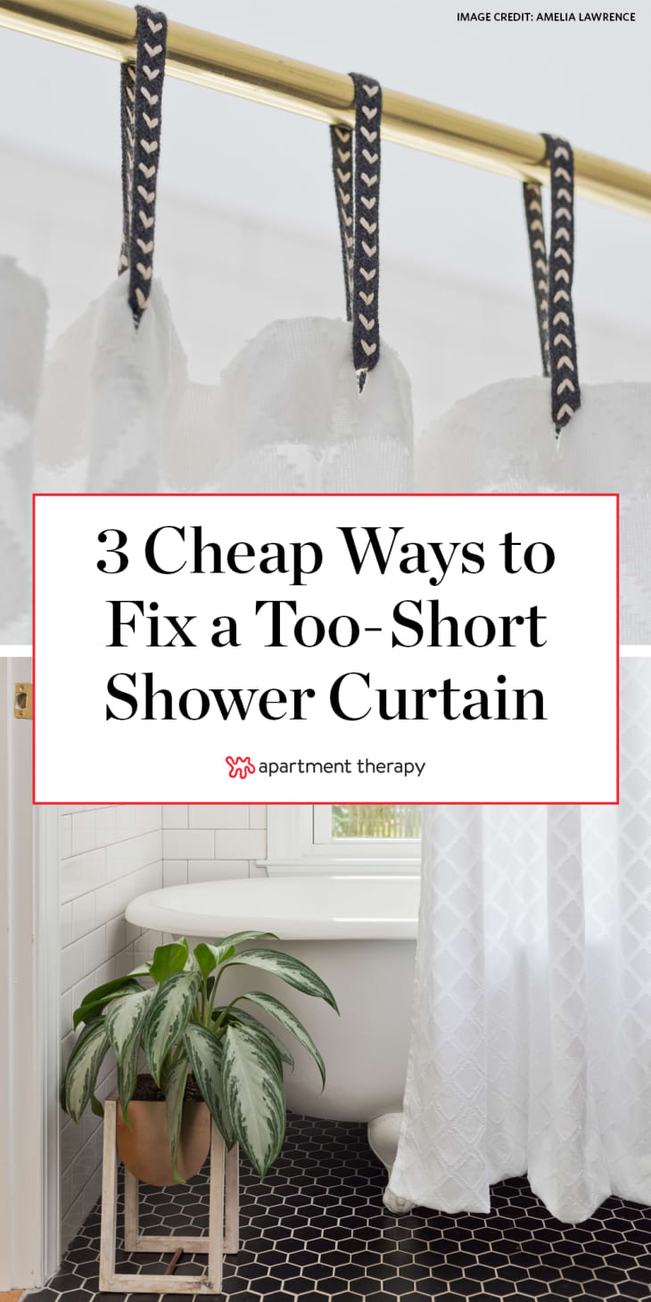 Change the Length of a Shower Curtain With These Alternatives to Rings and  Hooks