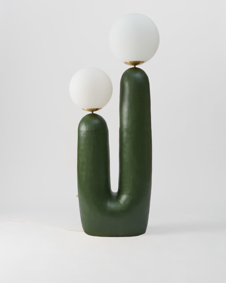 Eny Lee Parker ceramic lamp in green