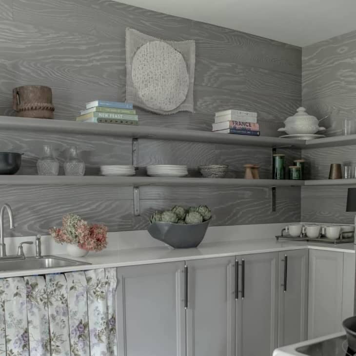 Gray kitchen designed by Maryline Damour of Damour Drake