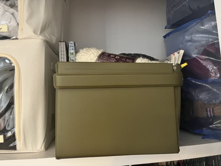 Faux leather storage bin review.
