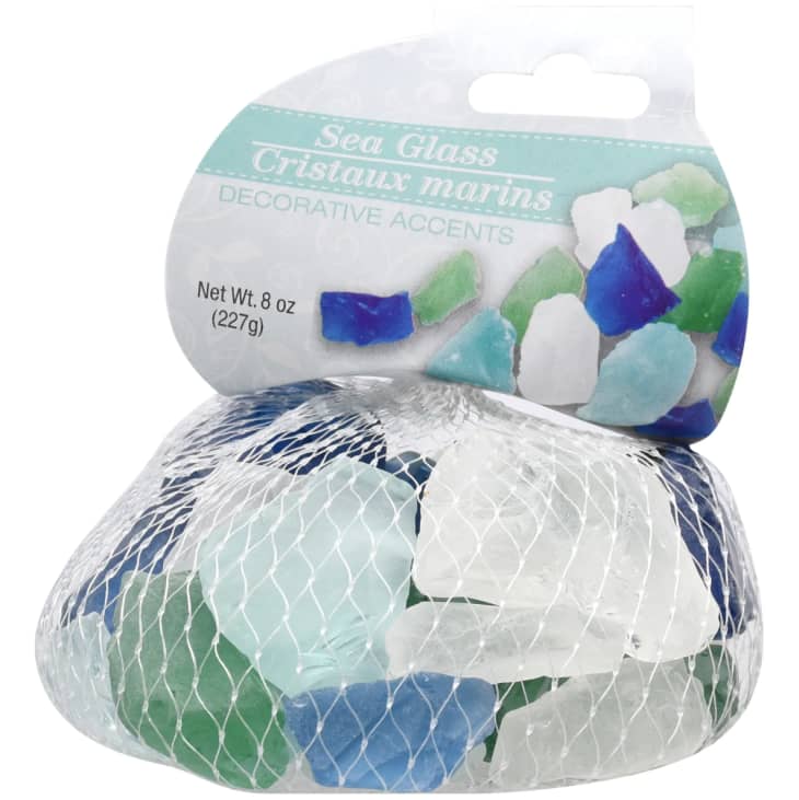 Ocean Colored Sea Glass, Four 8-Ounce Bags at Dollar Tree